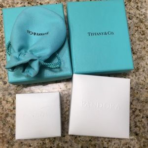 Two Tiffany boxes and two pandora